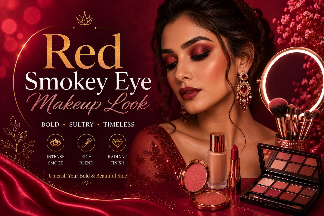 Red Smokey Eye Makeup Look